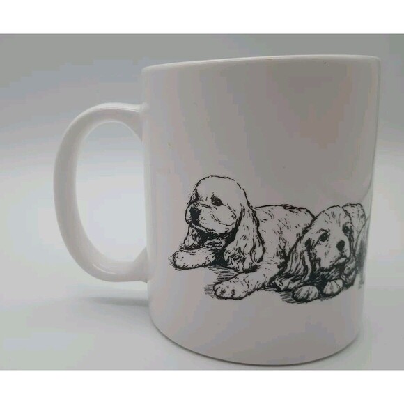 Cindy Farmer Mug Puppies Cocker Spaniel 1988 - Picture 3 of 7